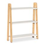 Βιβλιοθήκη Como Megapap χρώμα λευκό - oak 63x22x80εκ.