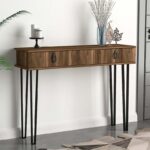 Κονσόλα Helsinki Megapap χρώμα καρυδί 120x35,5x90εκ.